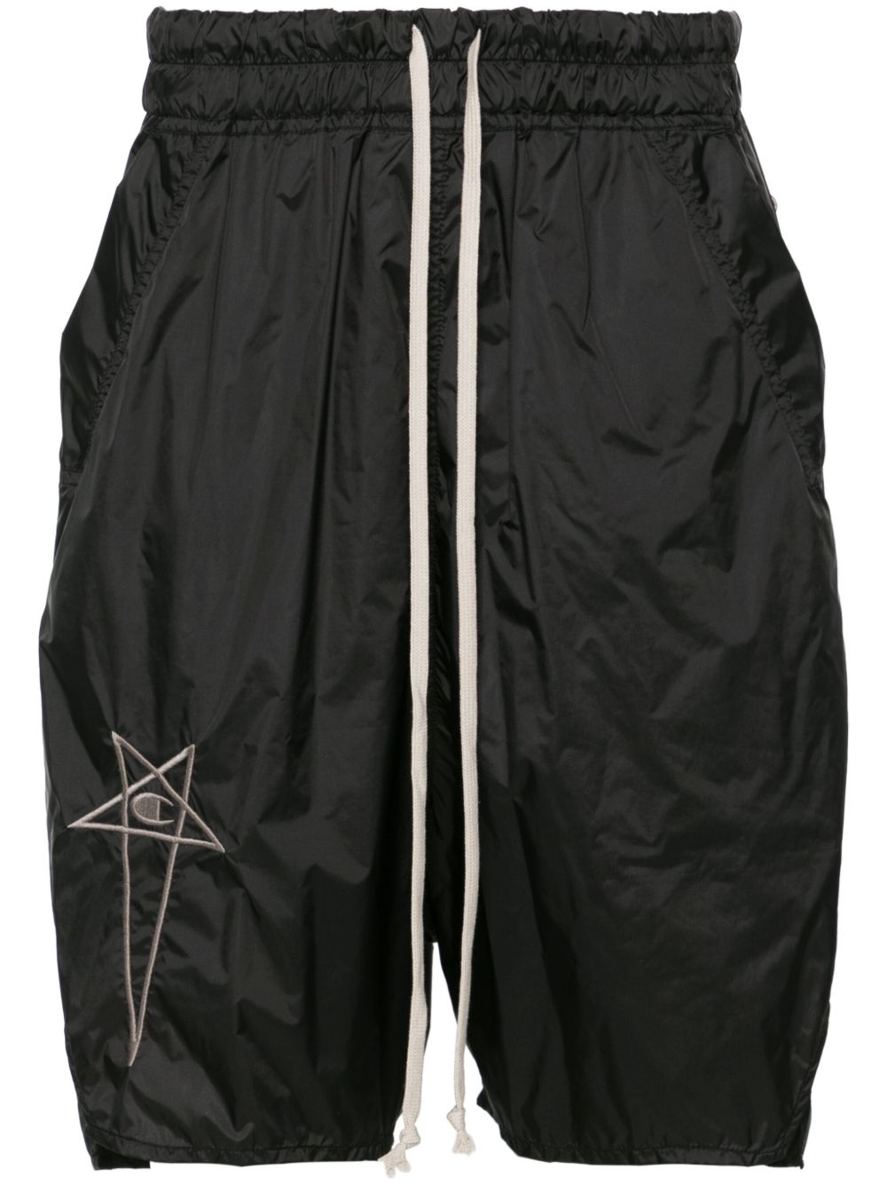 Rick Owens X Champion Beveled 运动短裤 - 黑色