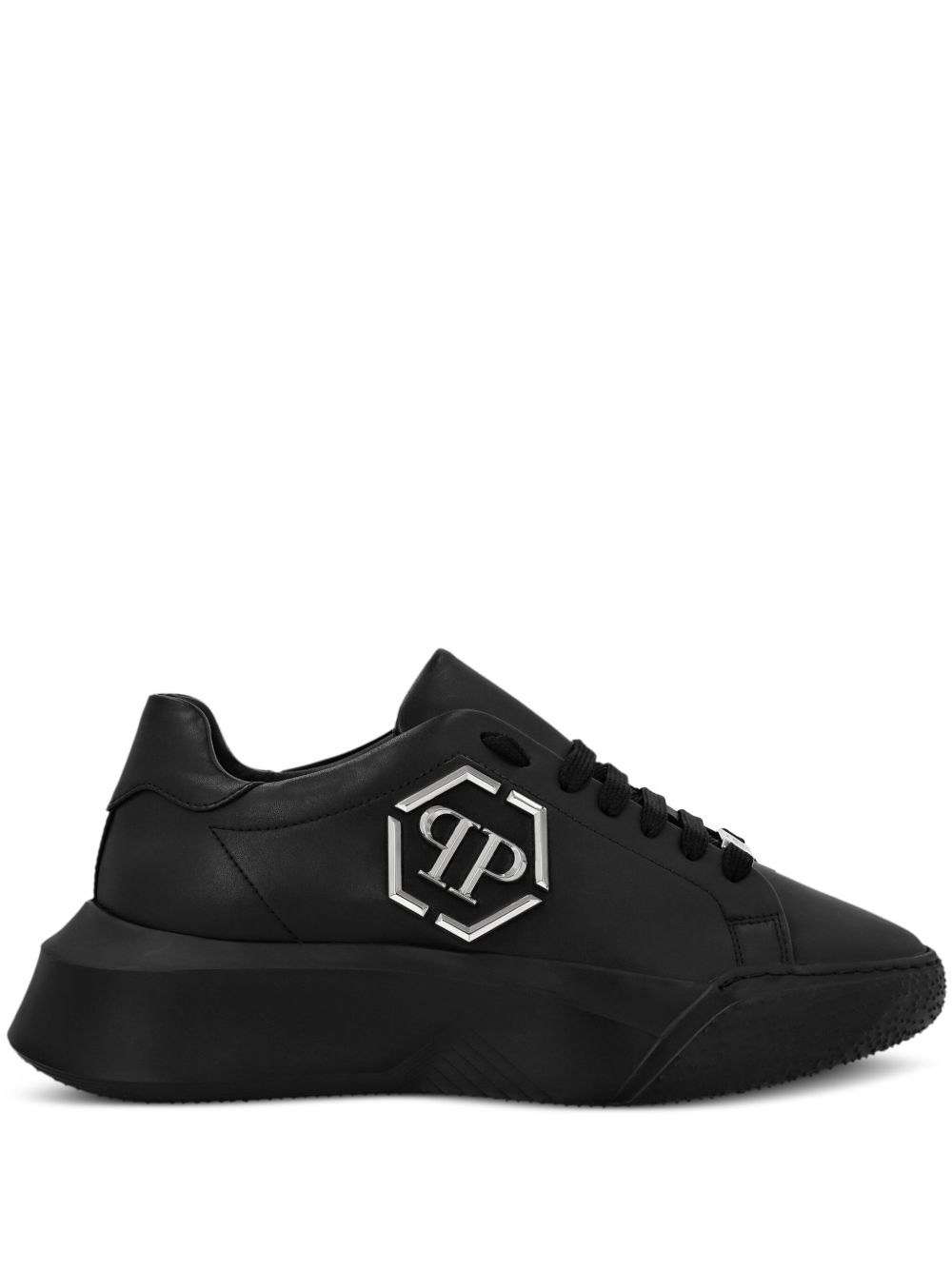 Philipp Plein Godzilla Runner logo标牌运动鞋 - 黑色