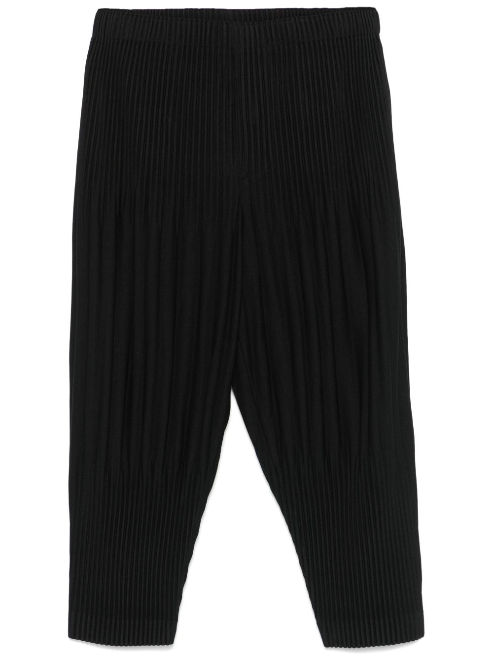 Homme Plissé Issey Miyake 细褶长裤 - 黑色