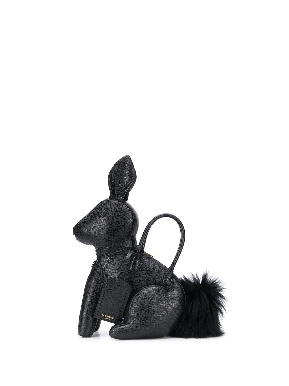 Thom Browne Rabbit 卵石纹手提包 - 黑色