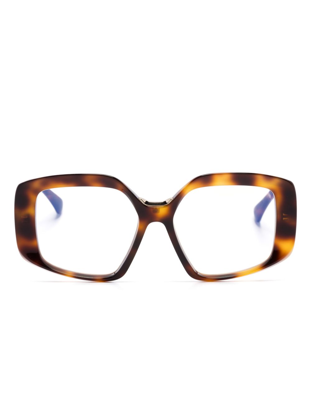 Max Mara Eyewear 超大镜框眼镜 - 褐色