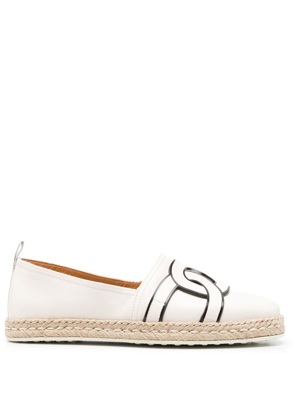 Tod's 搭链印花草编鞋 - 中性色