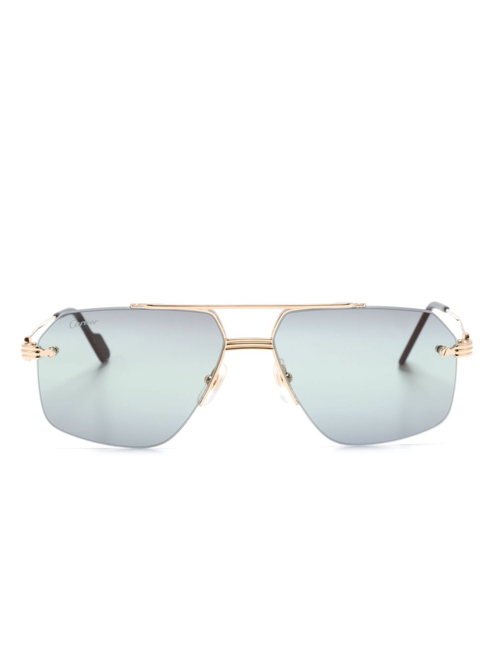 Cartier Eyewear Première de Cartier 飞行员太阳眼镜 - 黑色