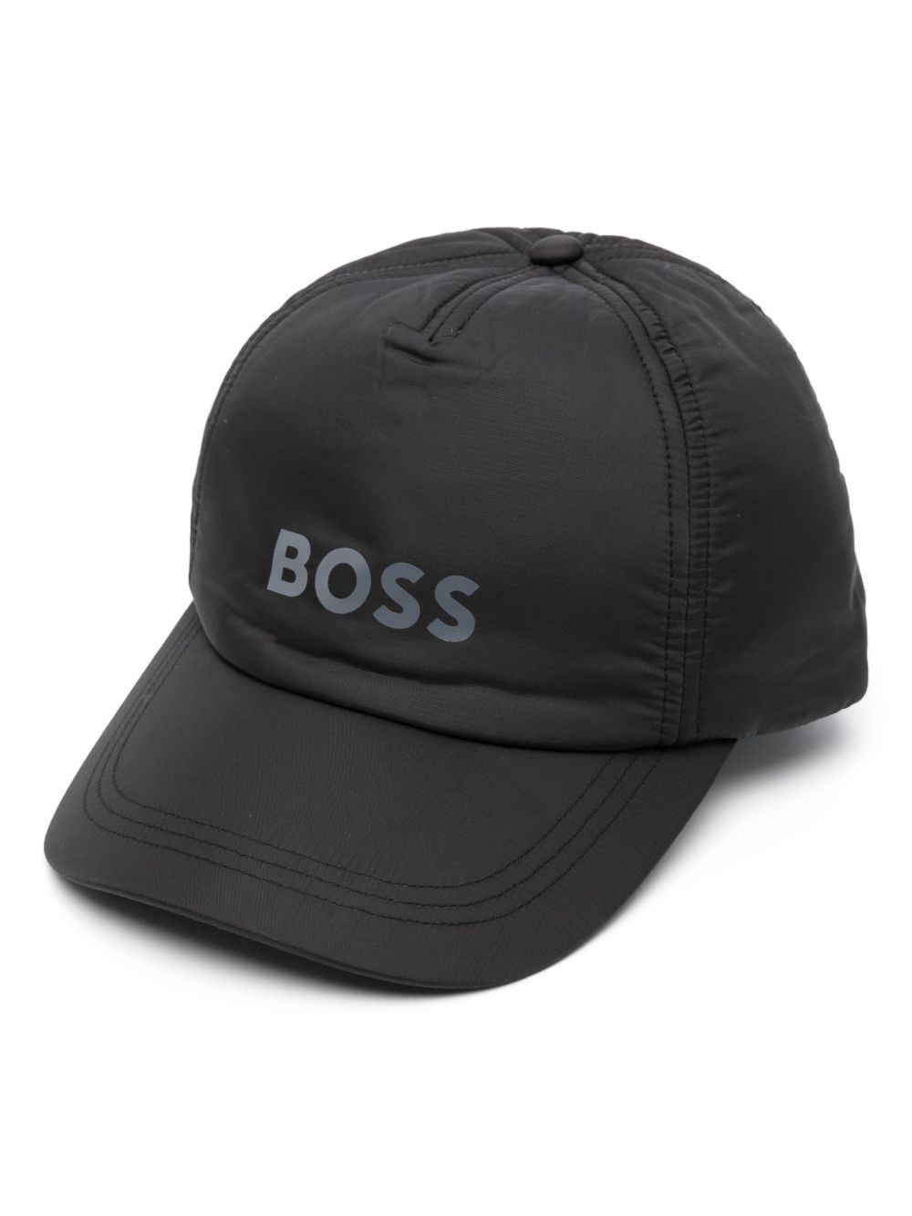 BOSS logo印花棒球帽 - 黑色