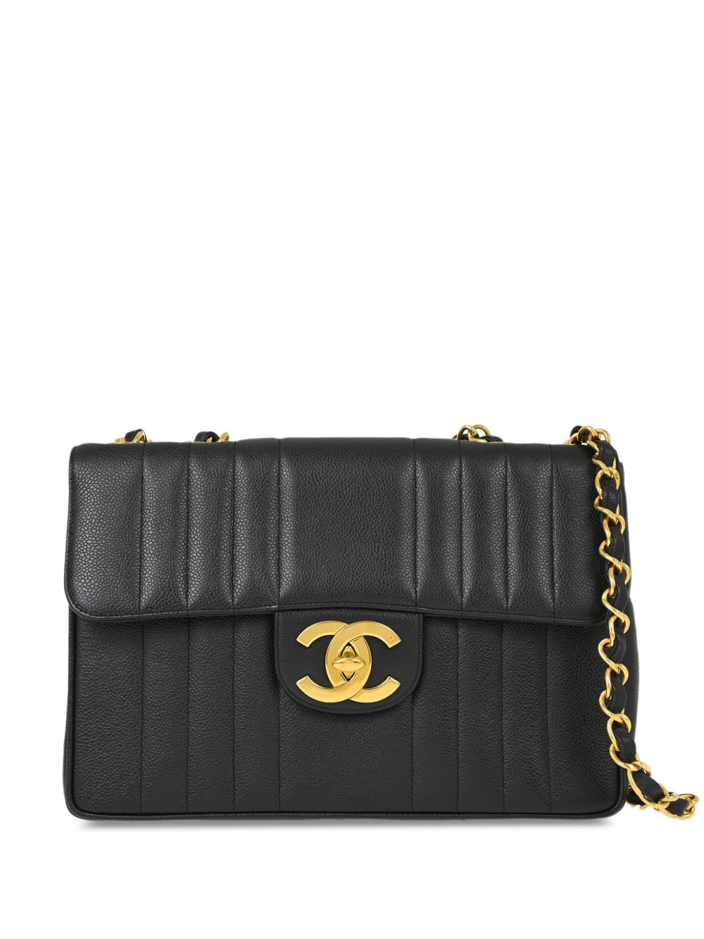 CHANEL Pre-Owned Mademoiselle Classic Flap 单肩包（1995年典藏款） - 黑色