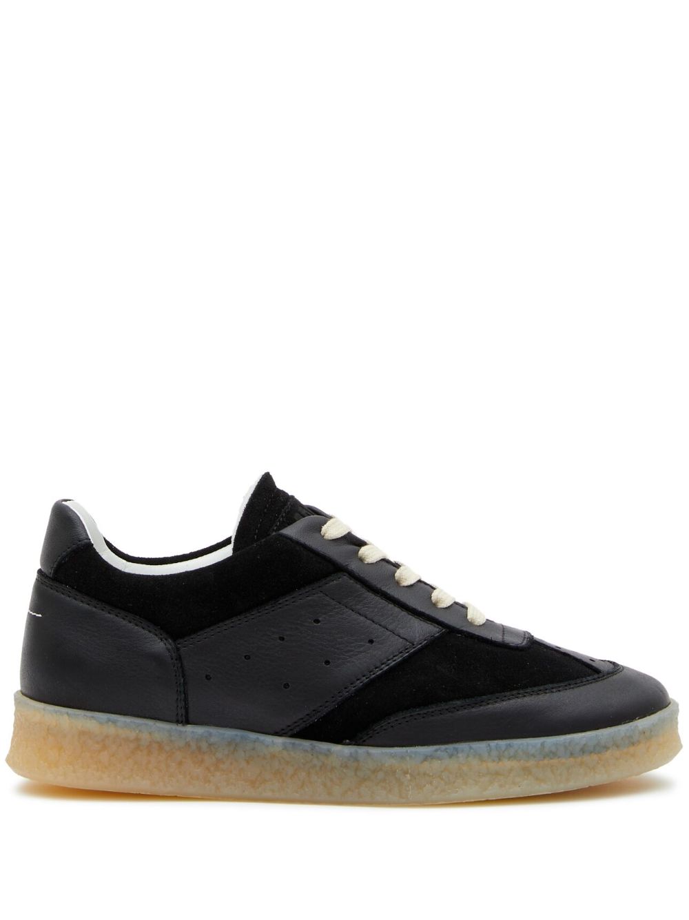 MM6 Maison Margiela 拼接低帮运动鞋 - 黑色