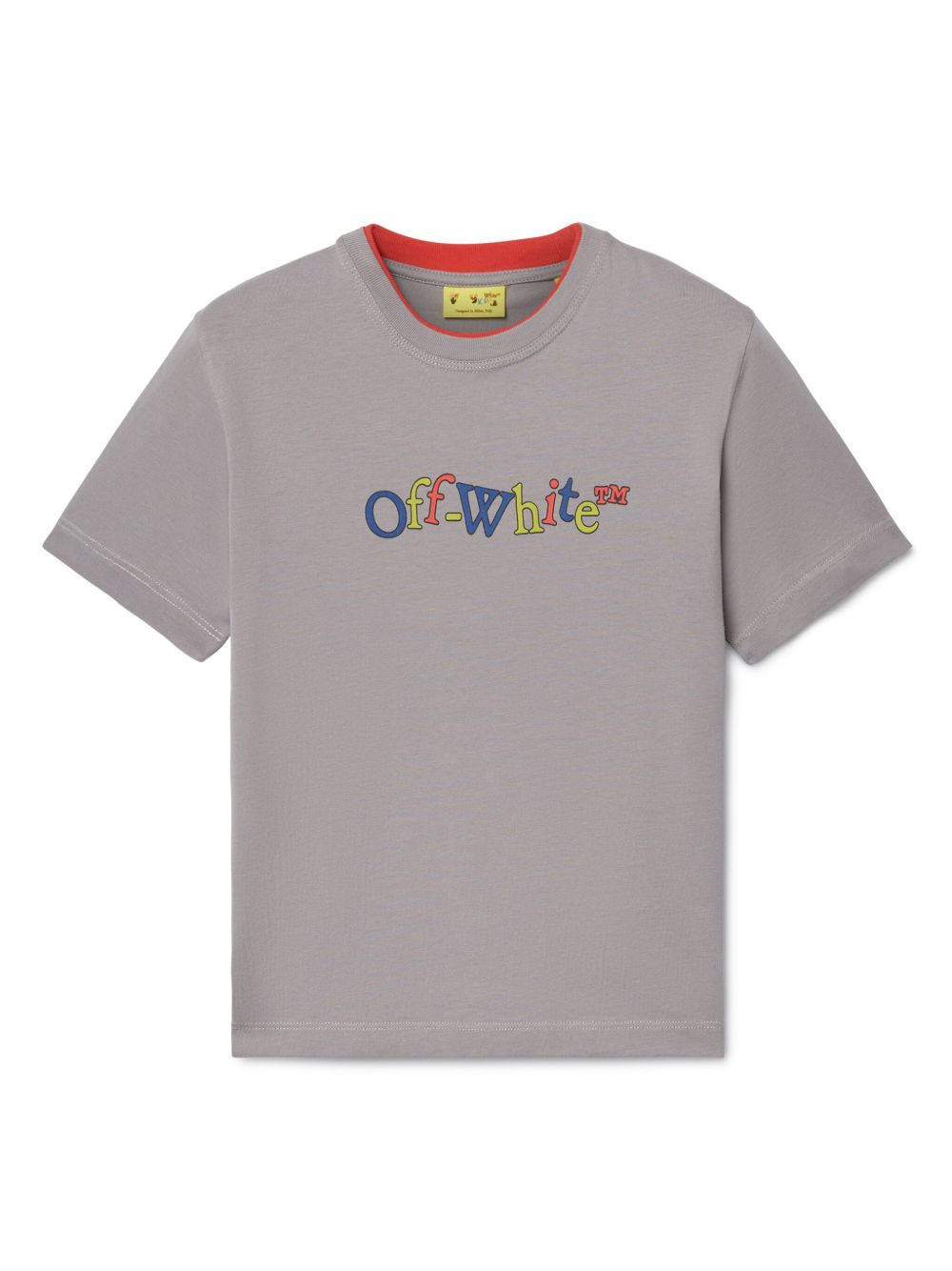 Off-White Kids Bookish Crazy 棉T恤 - 灰色