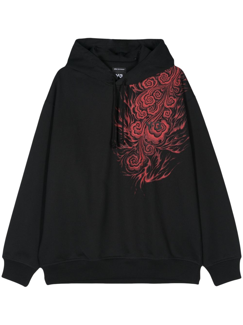 Y-3 x Japanese Football Association 火焰印花连帽衫 - 黑色
