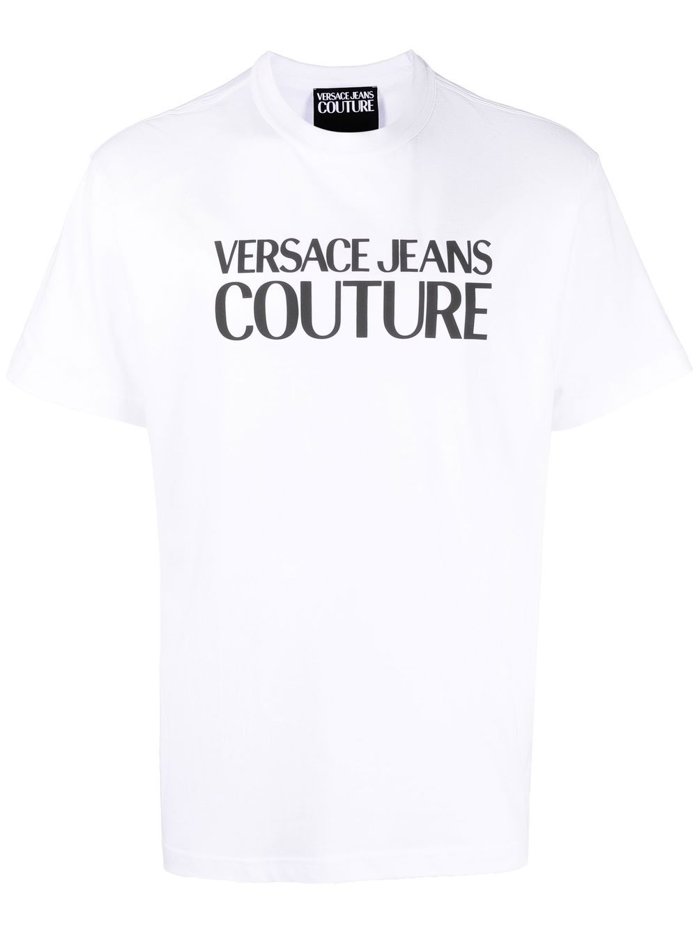 Versace Jeans Couture logo印花棉T恤 - 白色