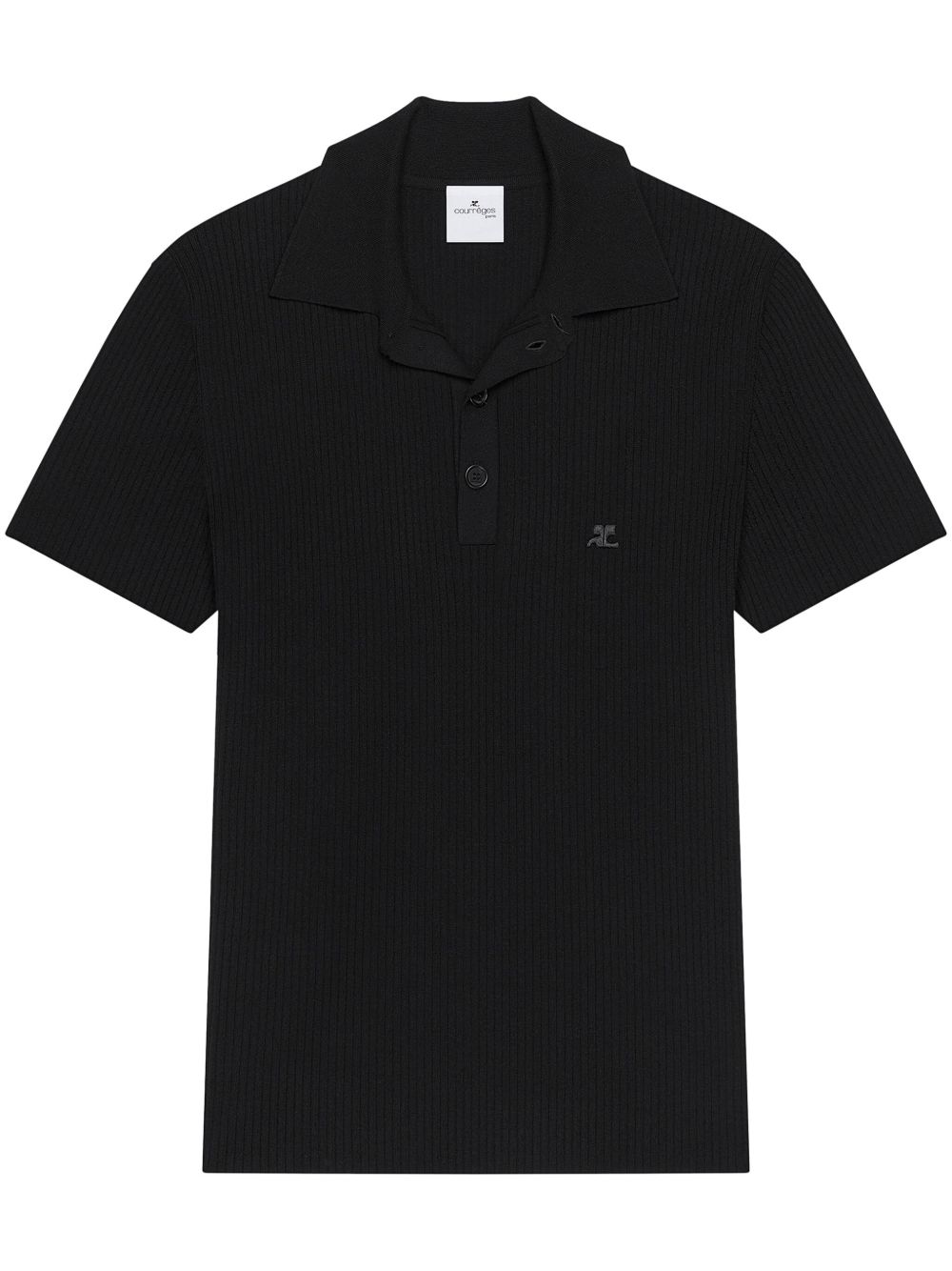 Courrèges 罗纹polo衫 - 黑色