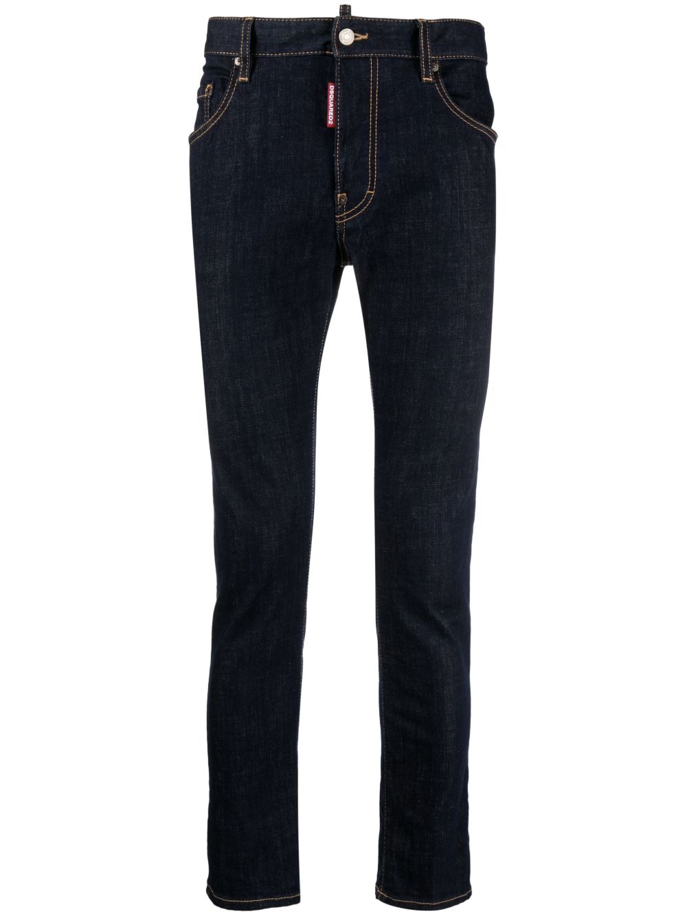 DSQUARED2 中腰紧身牛仔裤 - 蓝色