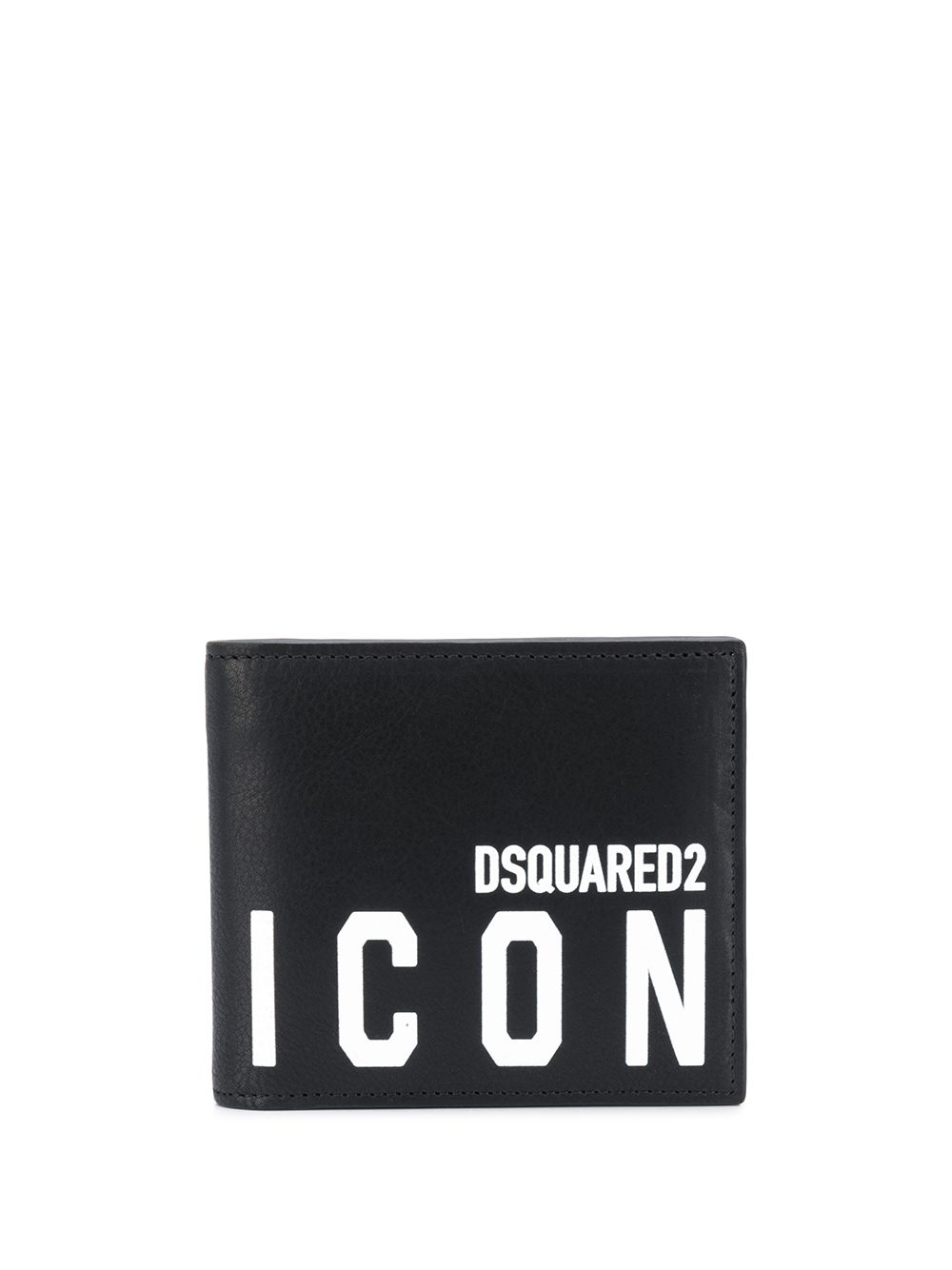 DSQUARED2 D2次方 Icon logo印花钱包 - 黑色
