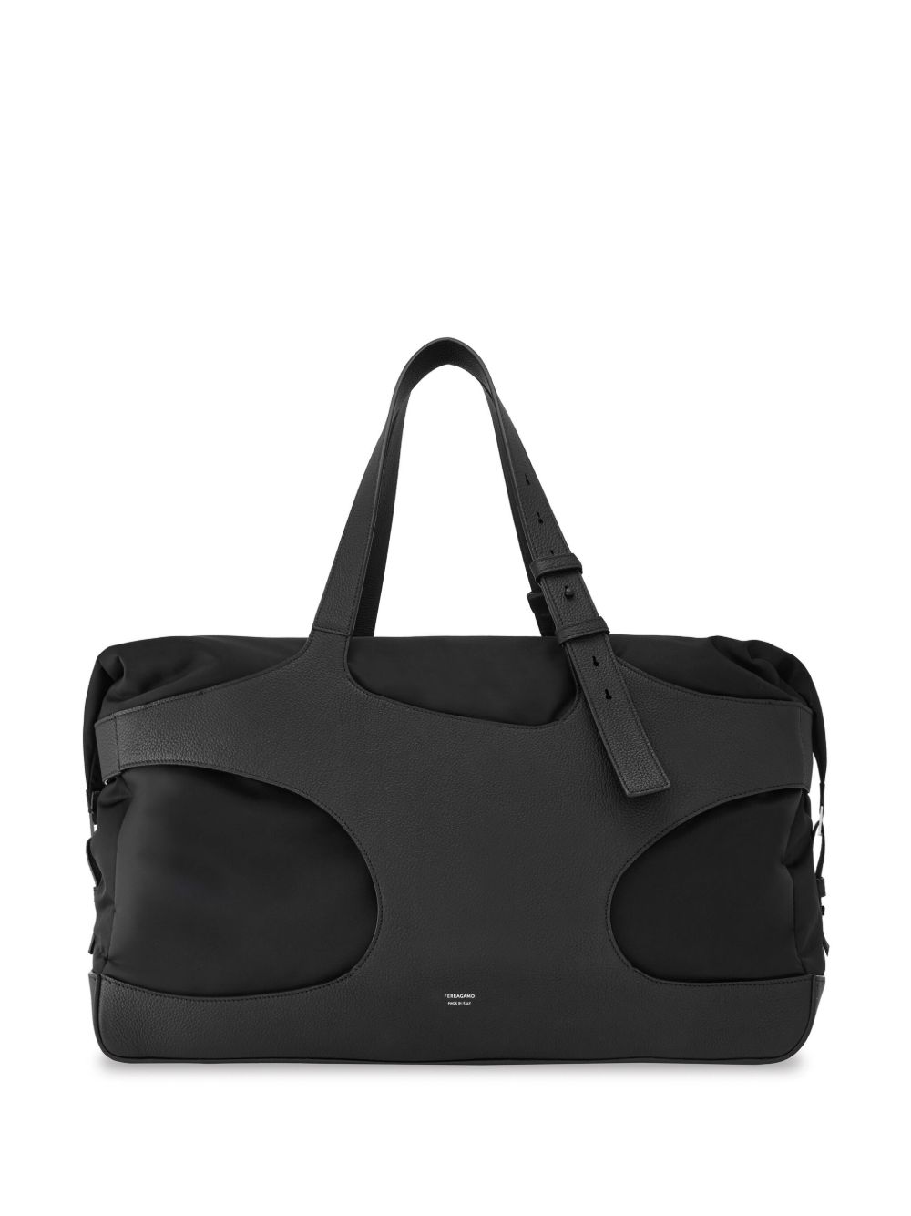 Ferragamo 镂空皮质旅行包 - 黑色