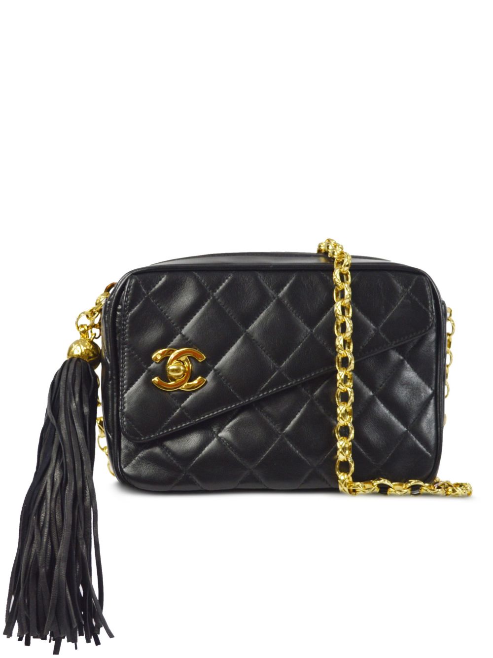 CHANEL Pre-Owned 1992 CC diamond-quilted shoulder bag - 黑色