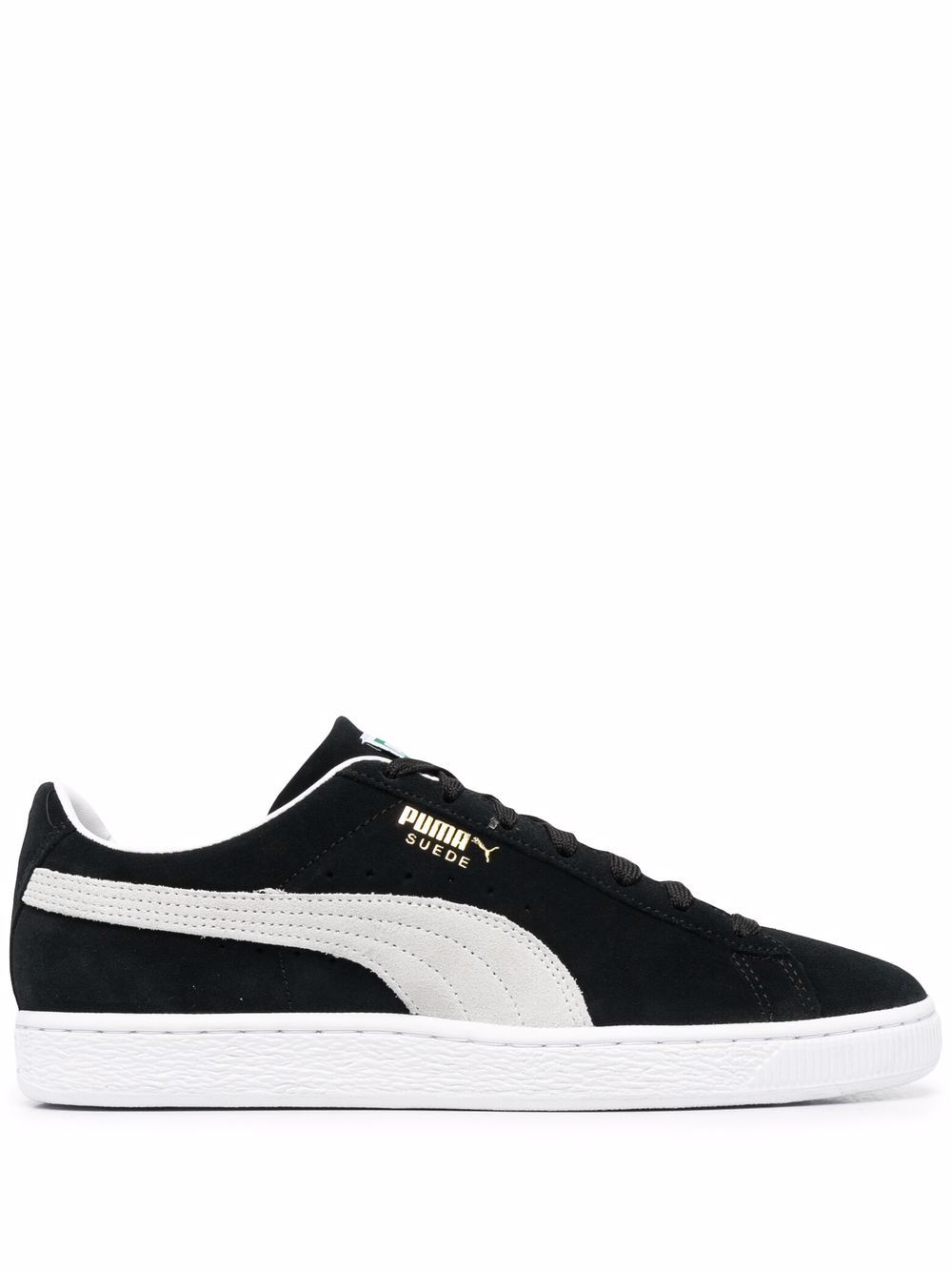 PUMA 绒面皮经典皮质板鞋 - 黑色