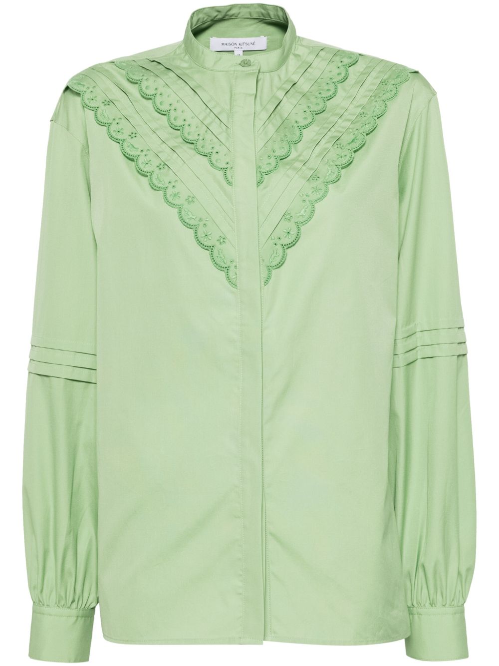 Maison Kitsuné 手工刺绣罩衫 - 绿色