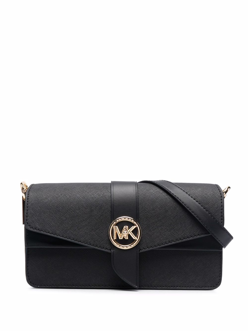 Michael Kors Greenwich 皮质手提包 - 黑色