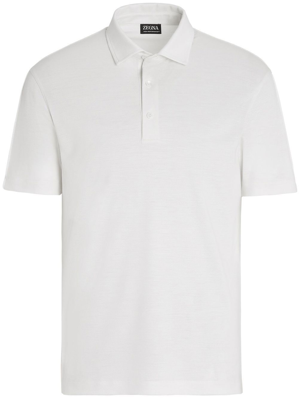 Zegna 纯色纽扣开合polo衫 - 白色