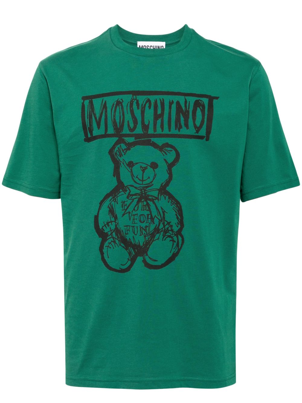 Moschino 泰迪熊印花T恤 - 绿色
