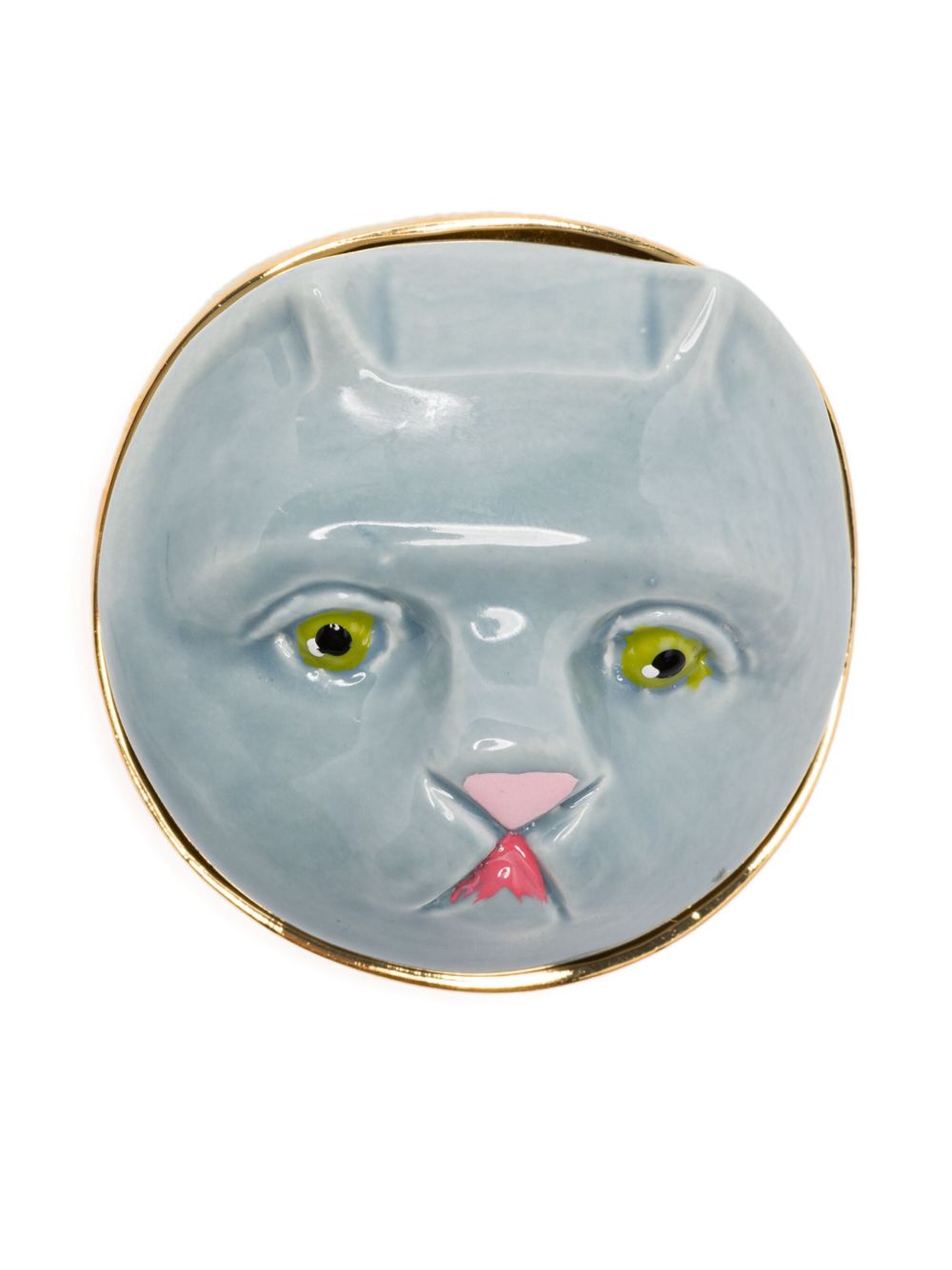 Andres Gallardo Cat Face 别针 - 蓝色