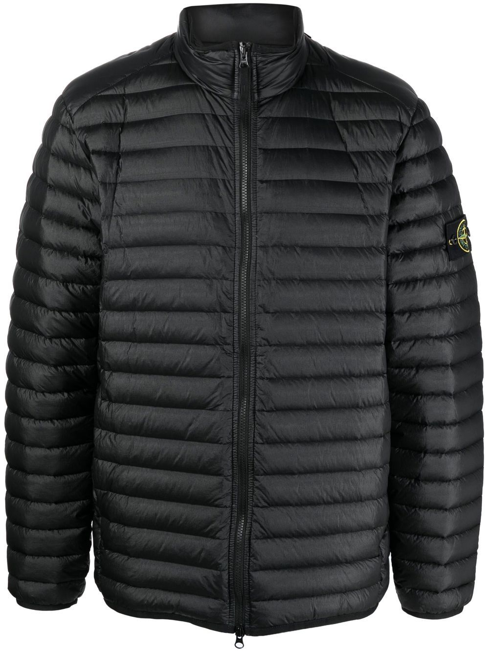 Stone Island 标贴填充夹克 - 黑色