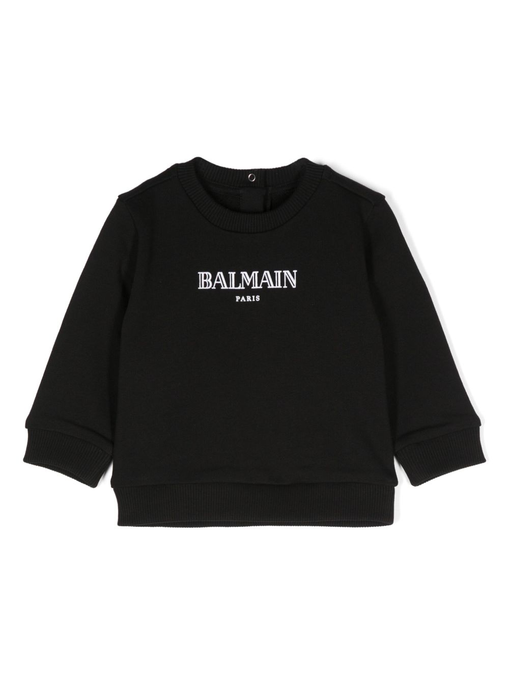 Balmain Kids logo印花棉卫衣 - 黑色