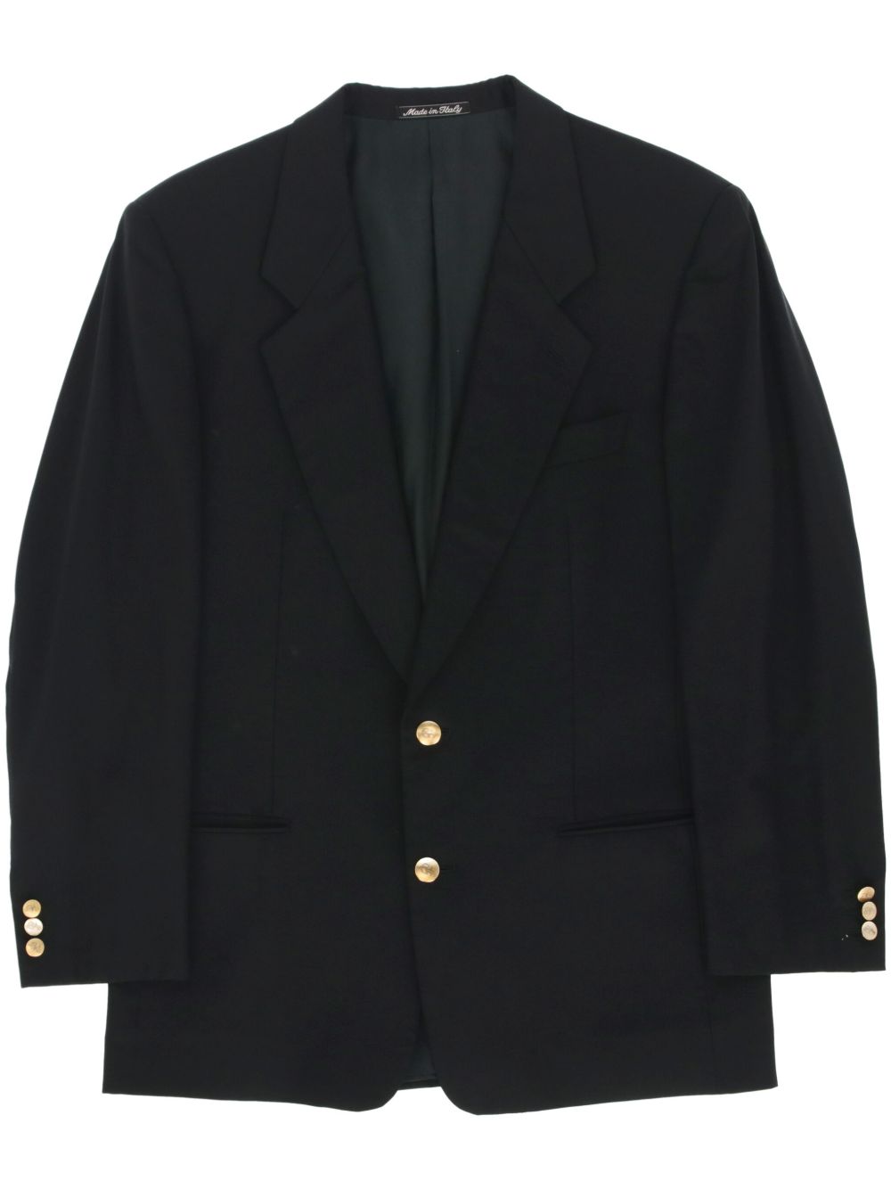 Giorgio Armani Pre-Owned 平驳领西装夹克（1990年代典藏款） - 黑色