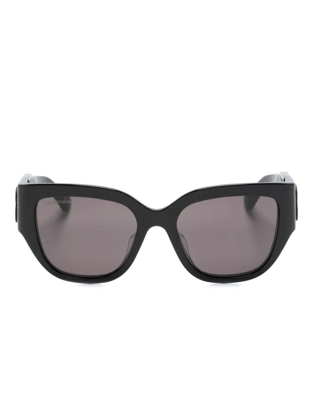Balenciaga Eyewear logo贴花猫眼框太阳眼镜 - 黑色