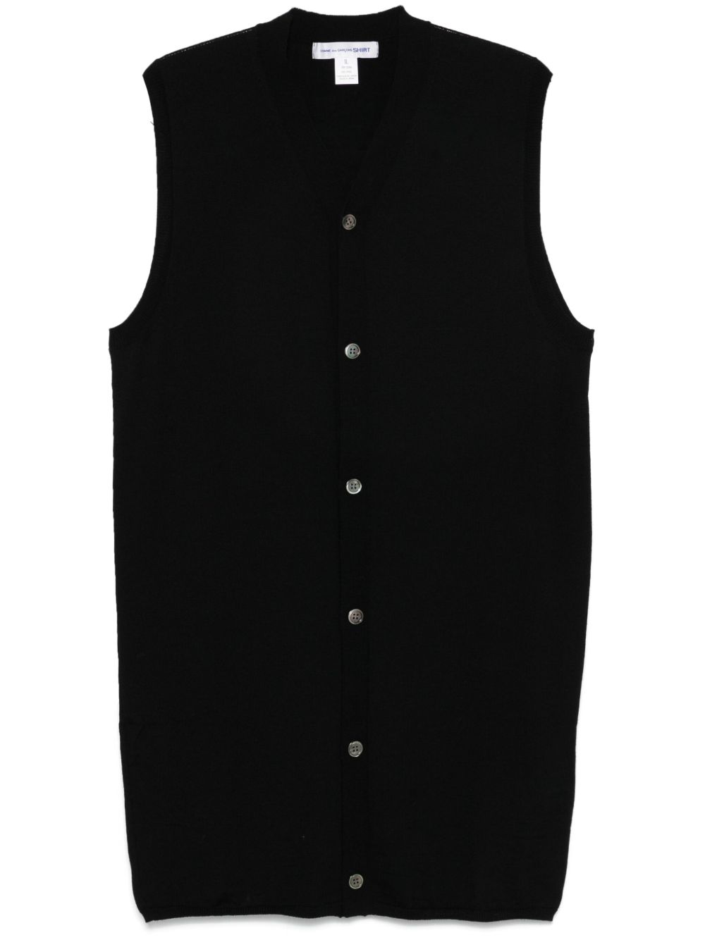 Comme Des Garçons Shirt 无袖开衫 - 黑色