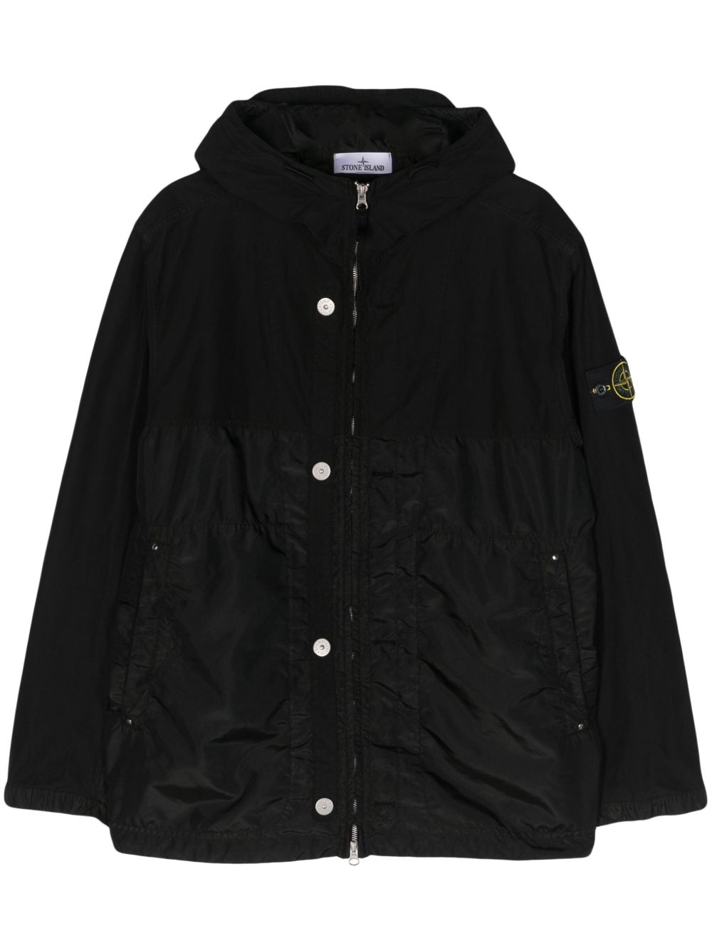 Stone Island 罗盘徽章连帽夹克 - 黑色