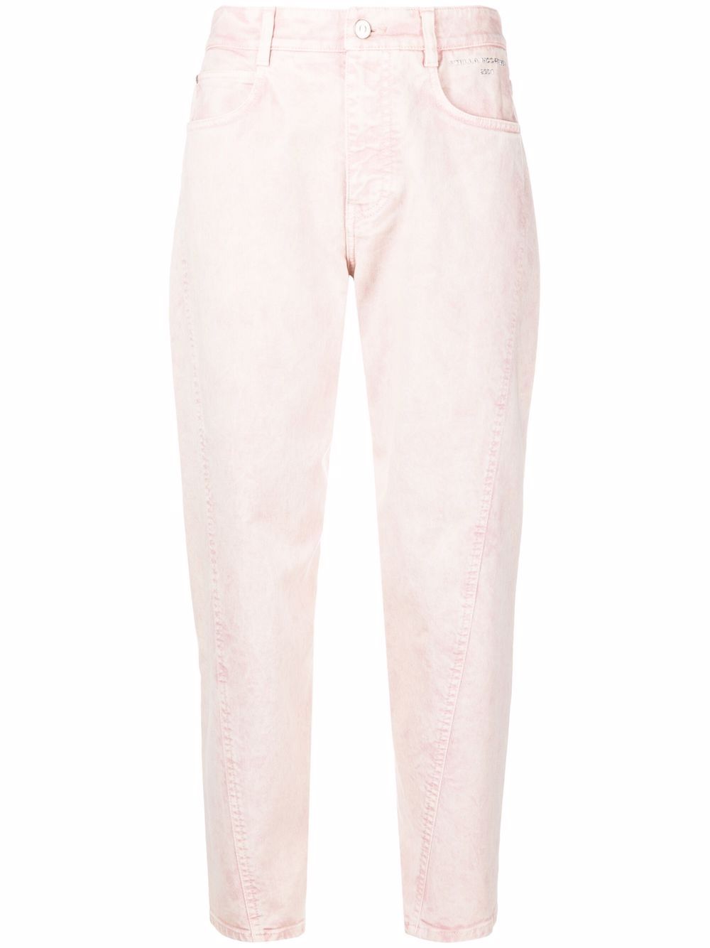 Stella McCartney 斯特拉·麦卡特尼 褪色效果露踝牛仔裤 - 粉色