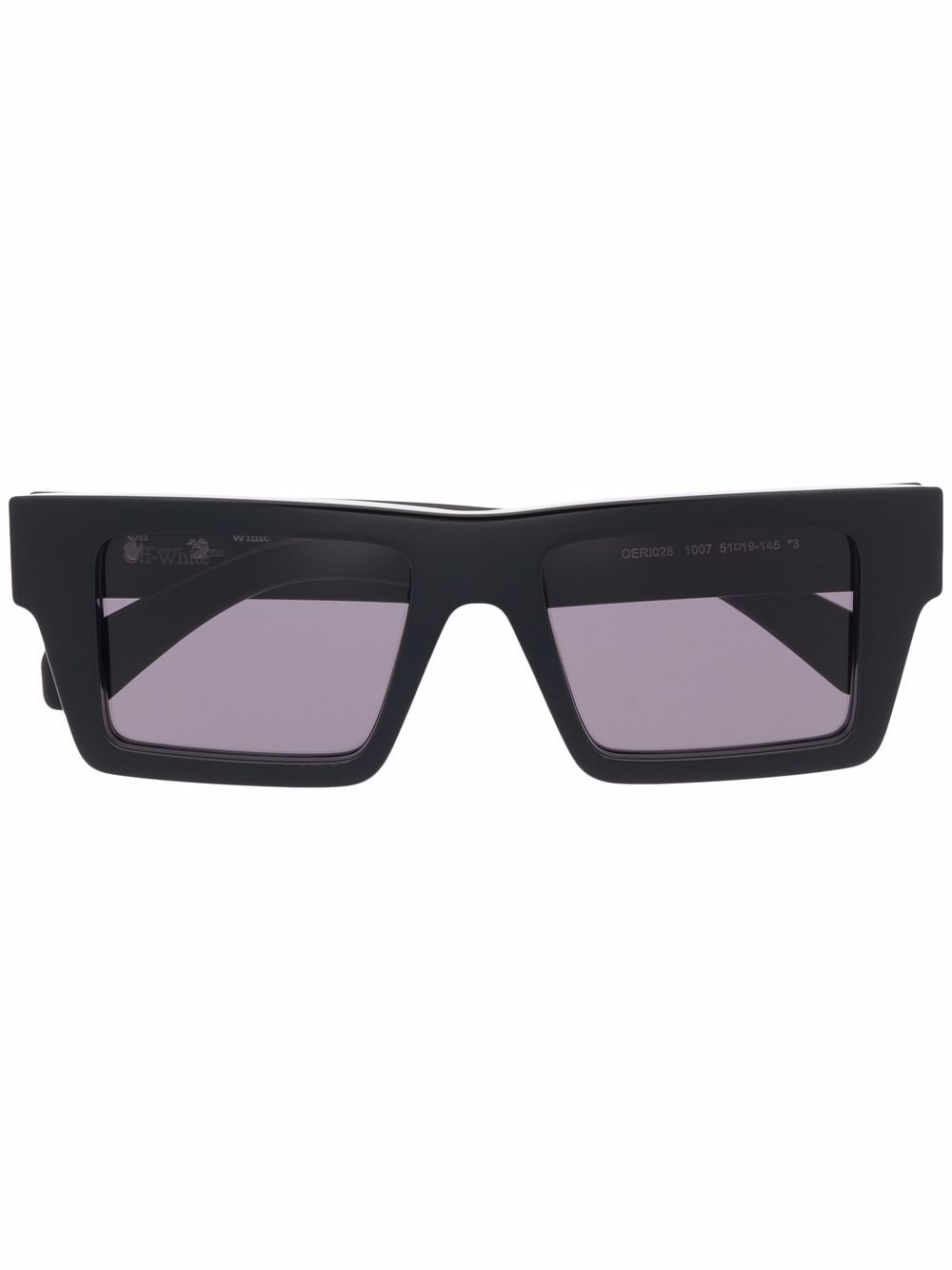 Off-White Eyewear 长方框太阳眼镜 - 黑色