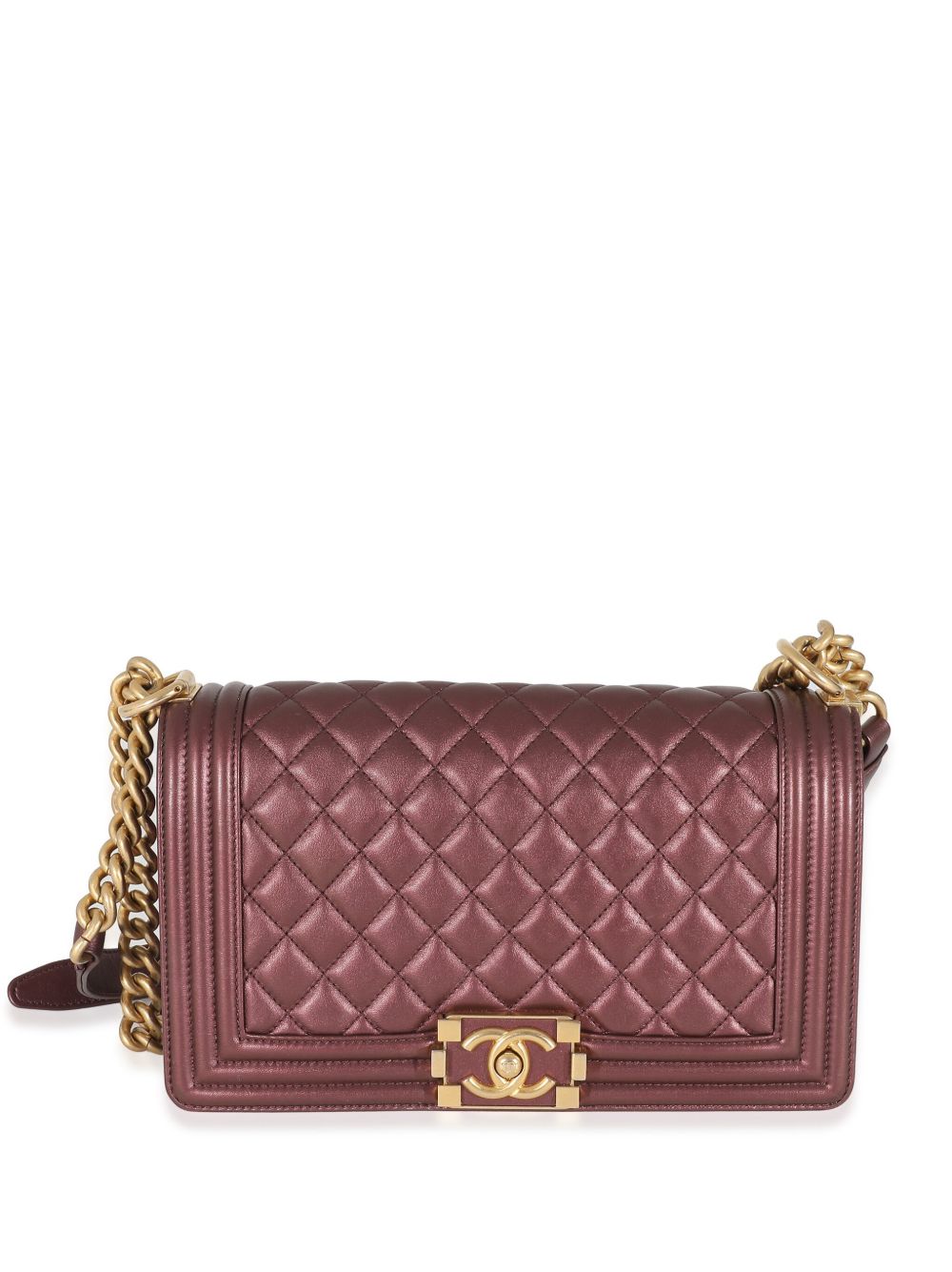 CHANEL Pre-Owned Boy Chanel 中号单肩包（2021年典藏款） - 红色