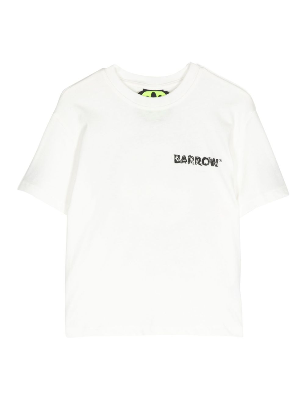 Barrow kids logo印花棉T恤 - 白色