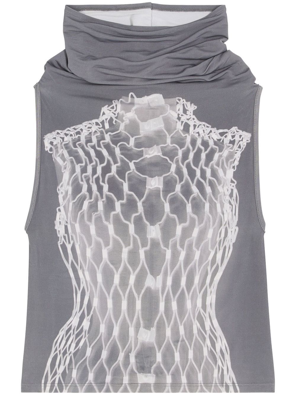 MM6 Maison Margiela Dummy 高领上衣 - 灰色
