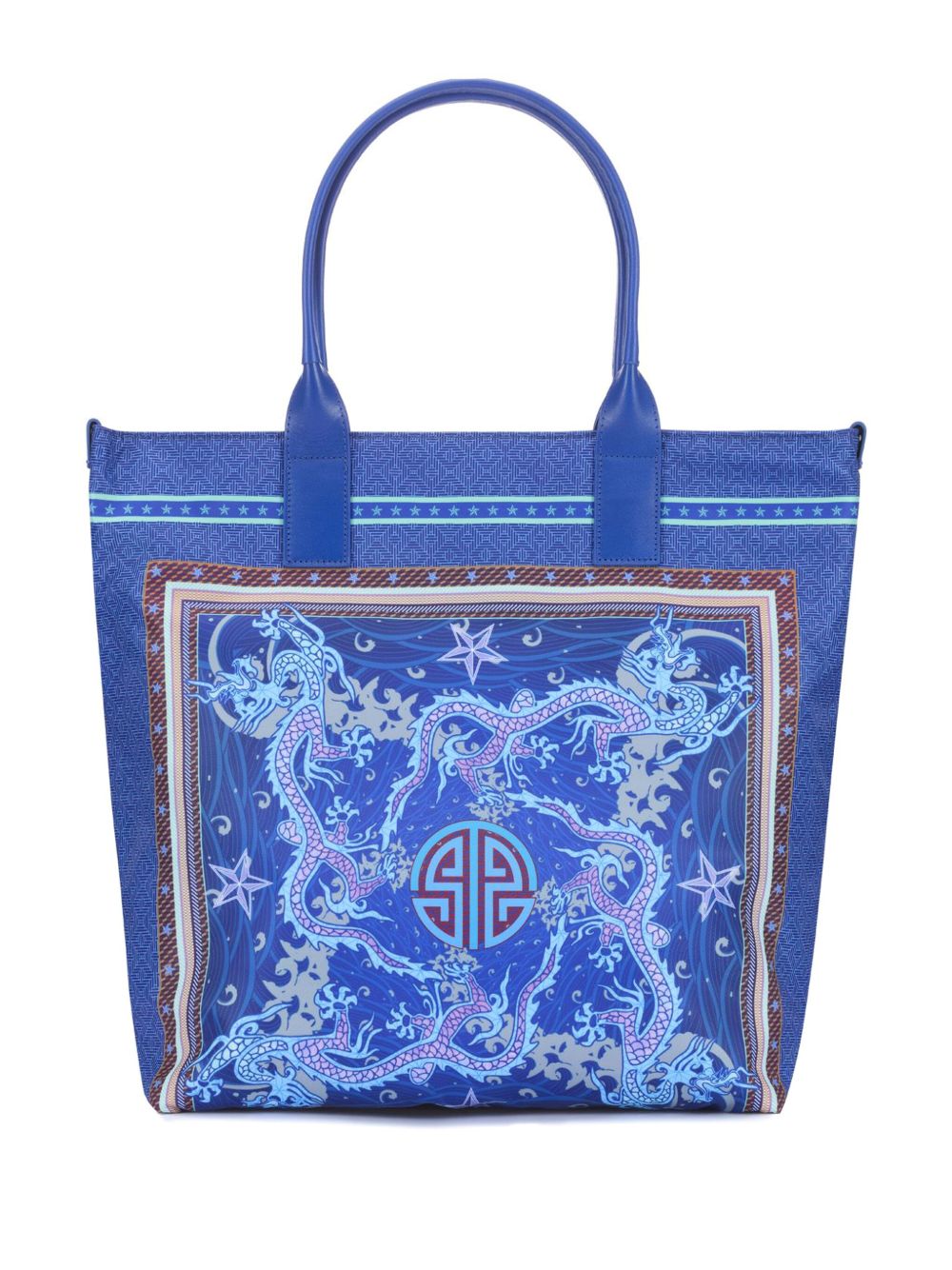 Shanghai Tang Loong Totemic 手提包 - 蓝色