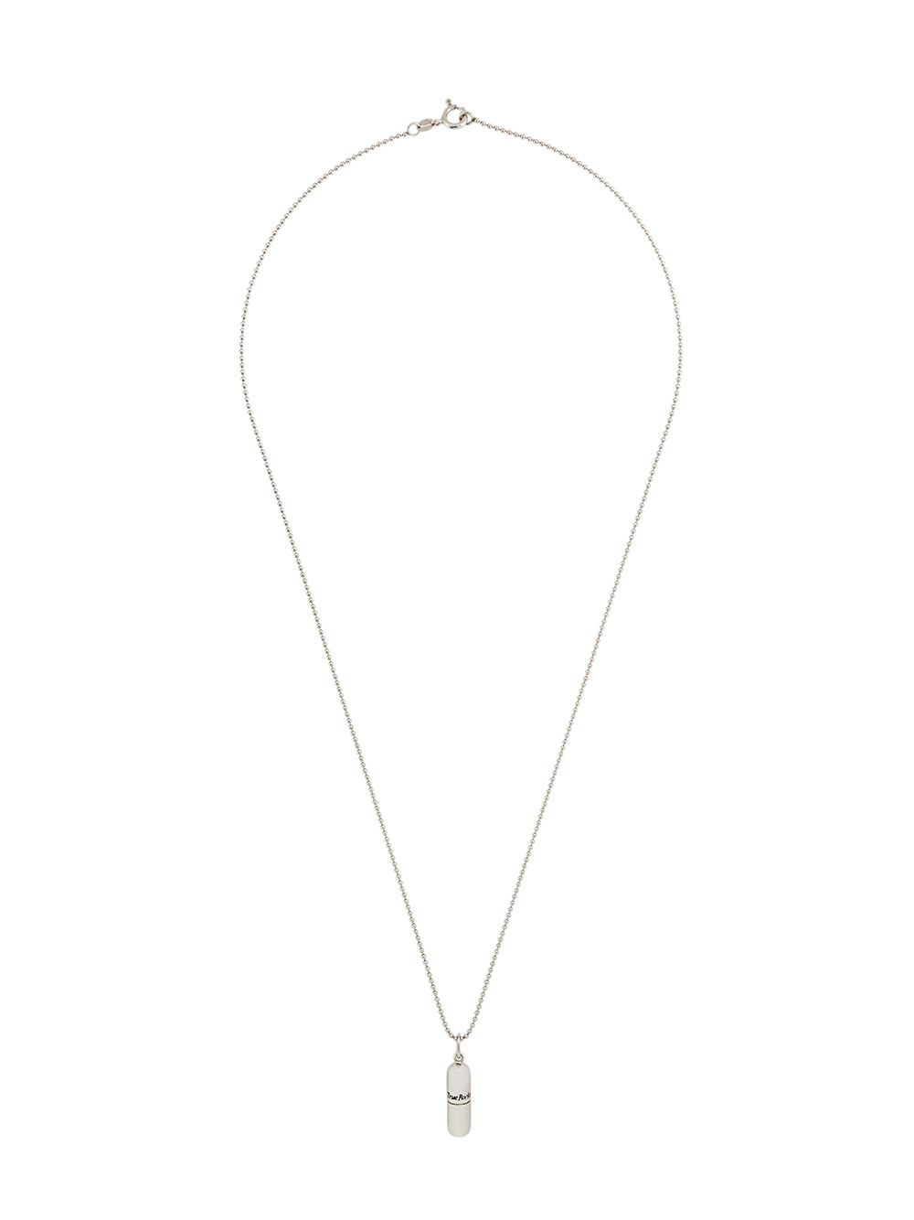 True Rocks small pill pendant necklace - 金属色