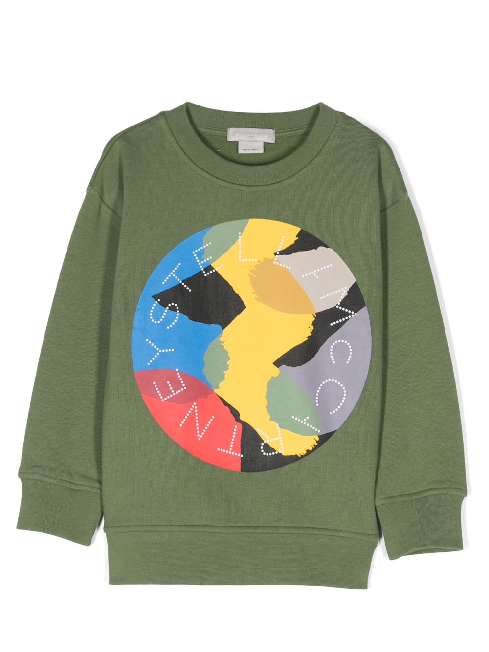 Stella McCartney Kids 图案印花圆领卫衣 - 绿色
