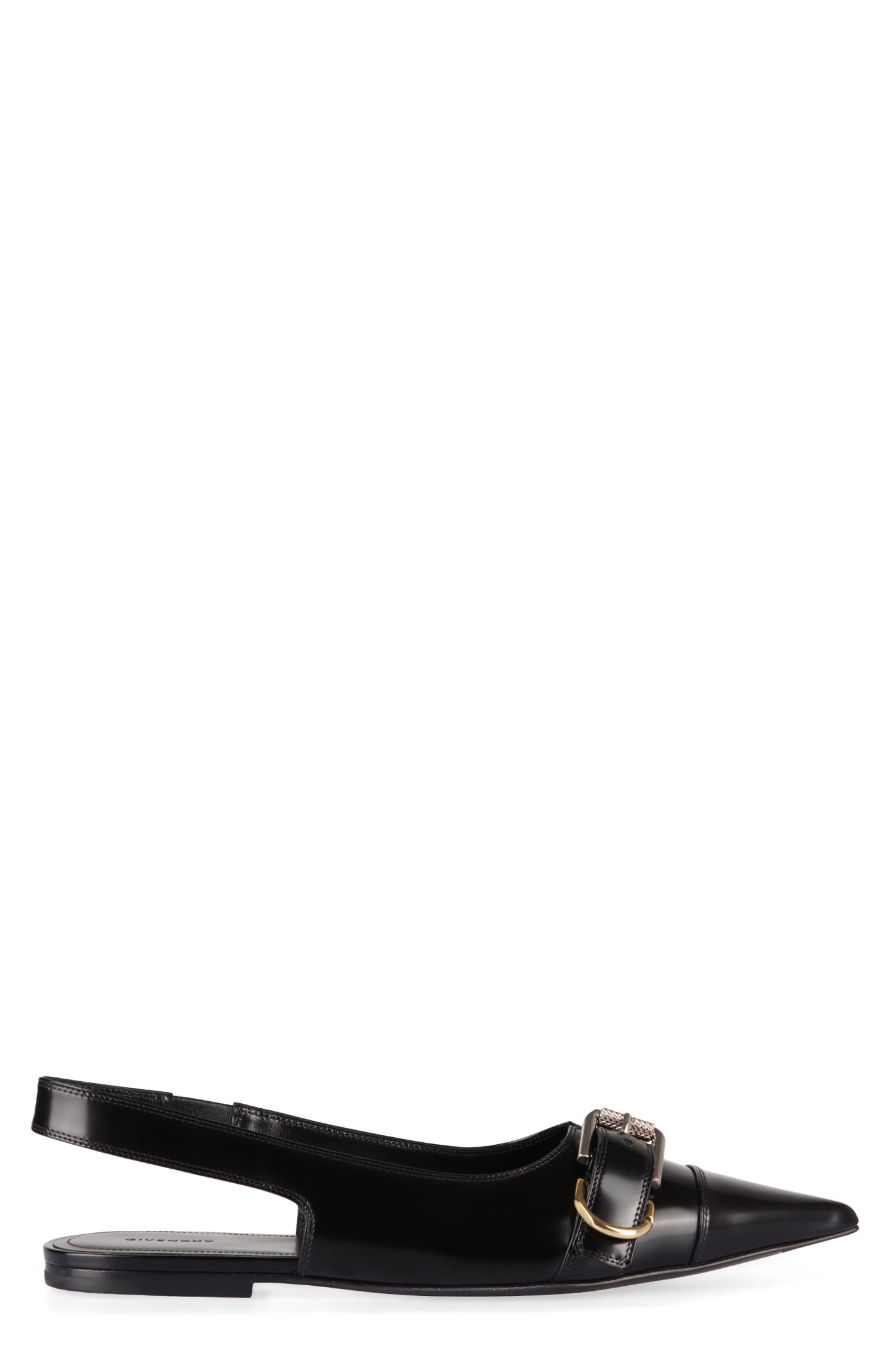 Givenchy Voyou 皮革后空高跟鞋