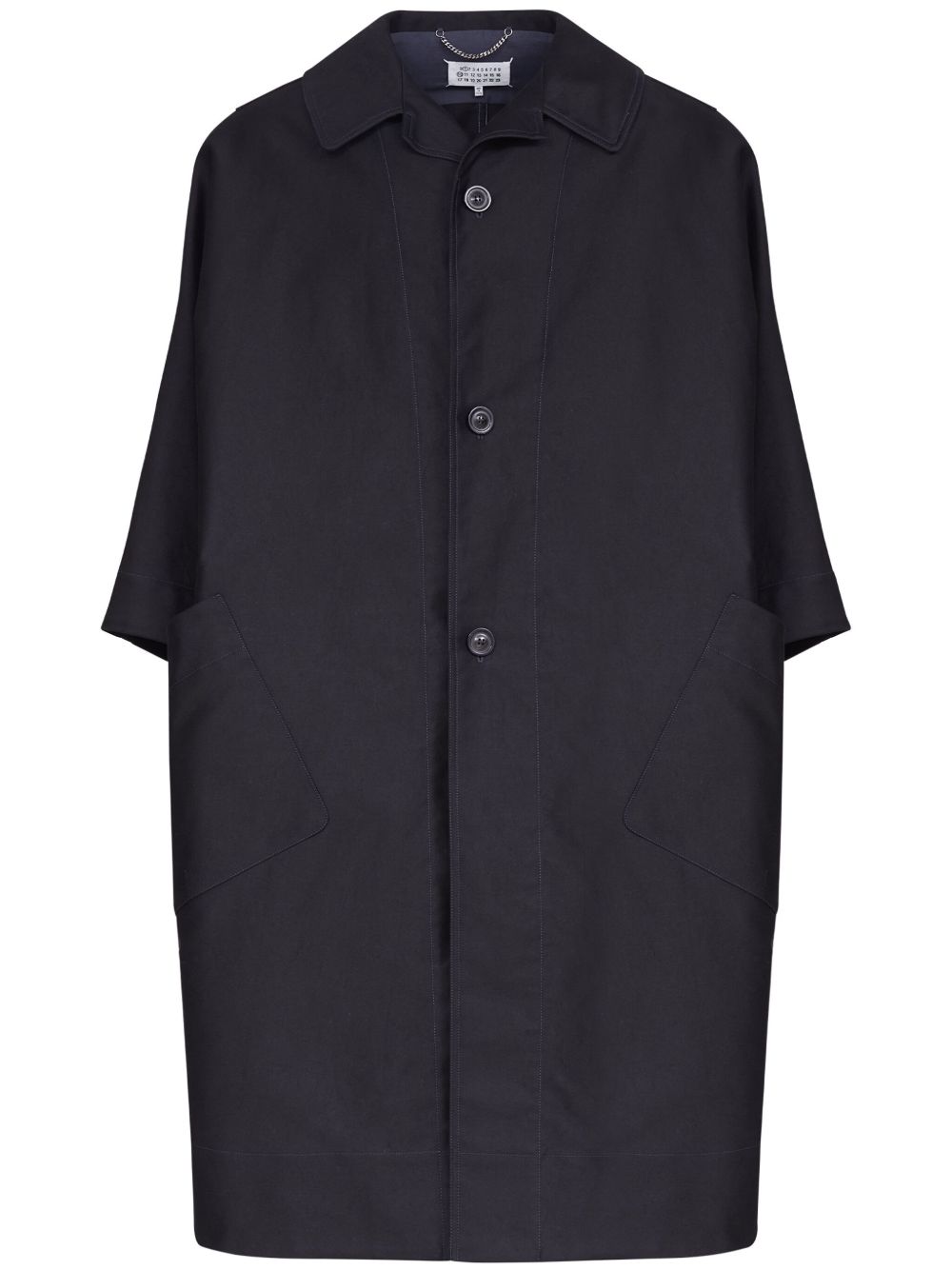 Maison Margiela Cocoon 长款棉大衣 - 黑色