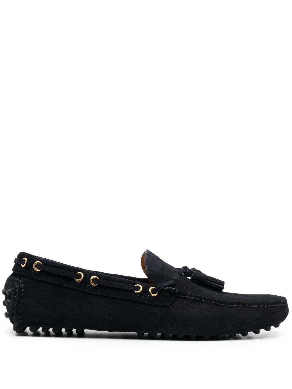 Car Shoe 流苏细节套穿式乐福鞋 - 蓝色