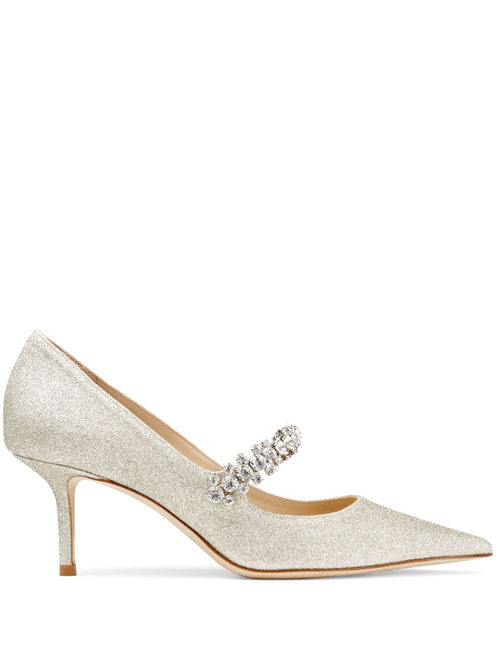 Jimmy Choo Bing 金葱效果中跟鞋 - 金色