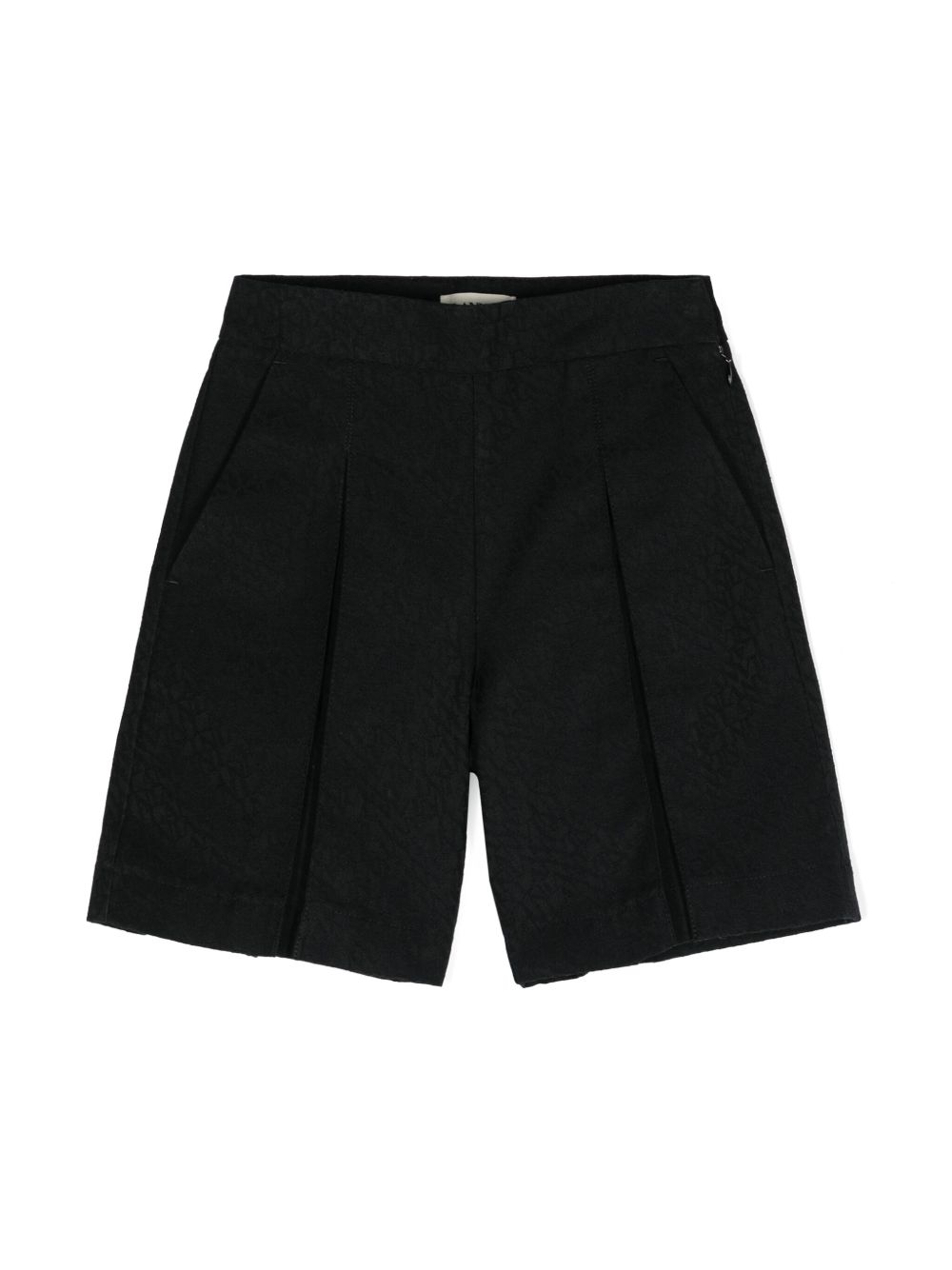 Lanvin Enfant 经典logo提花西装短裤 - 黑色
