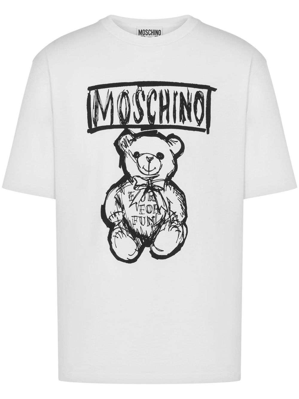 Moschino 泰迪熊棉T恤 - 白色
