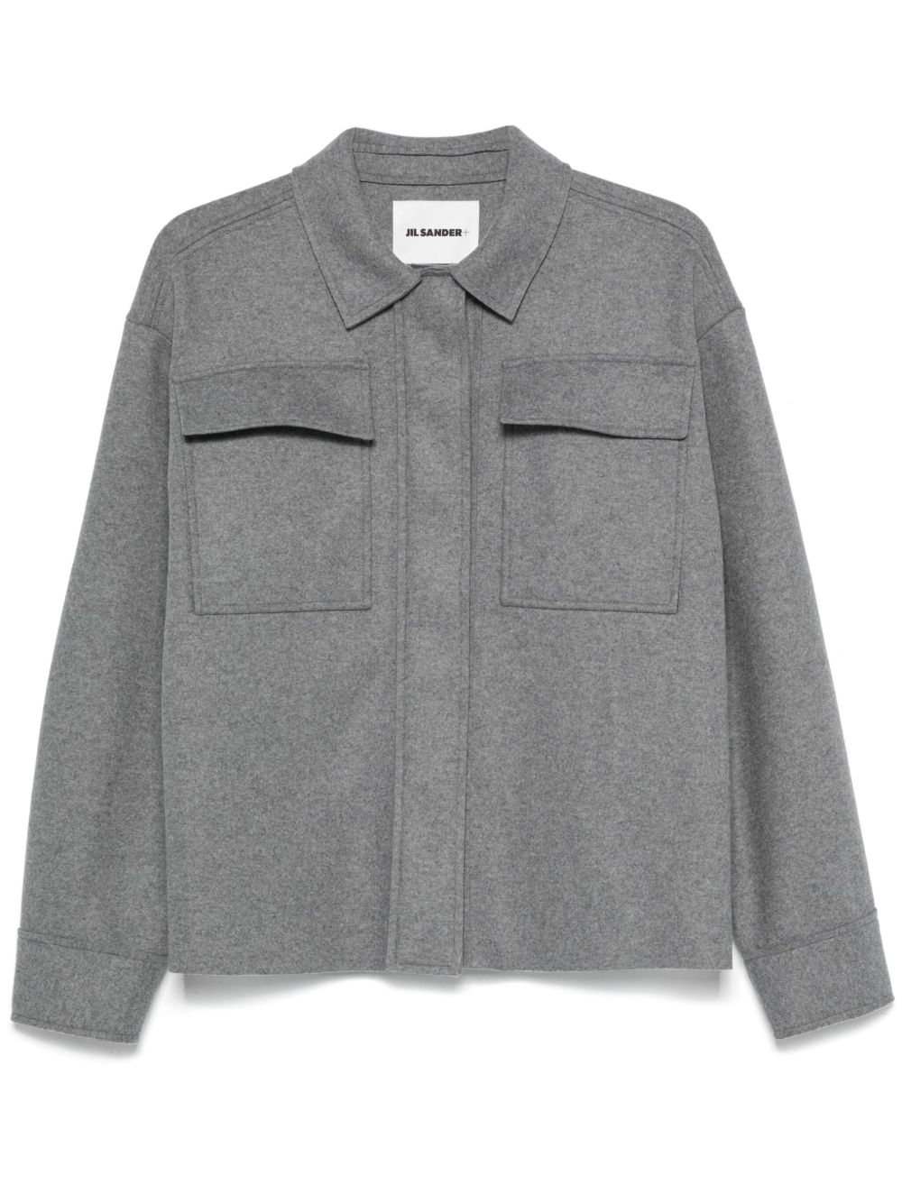 Jil Sander 毛毡衬衫 - 灰色