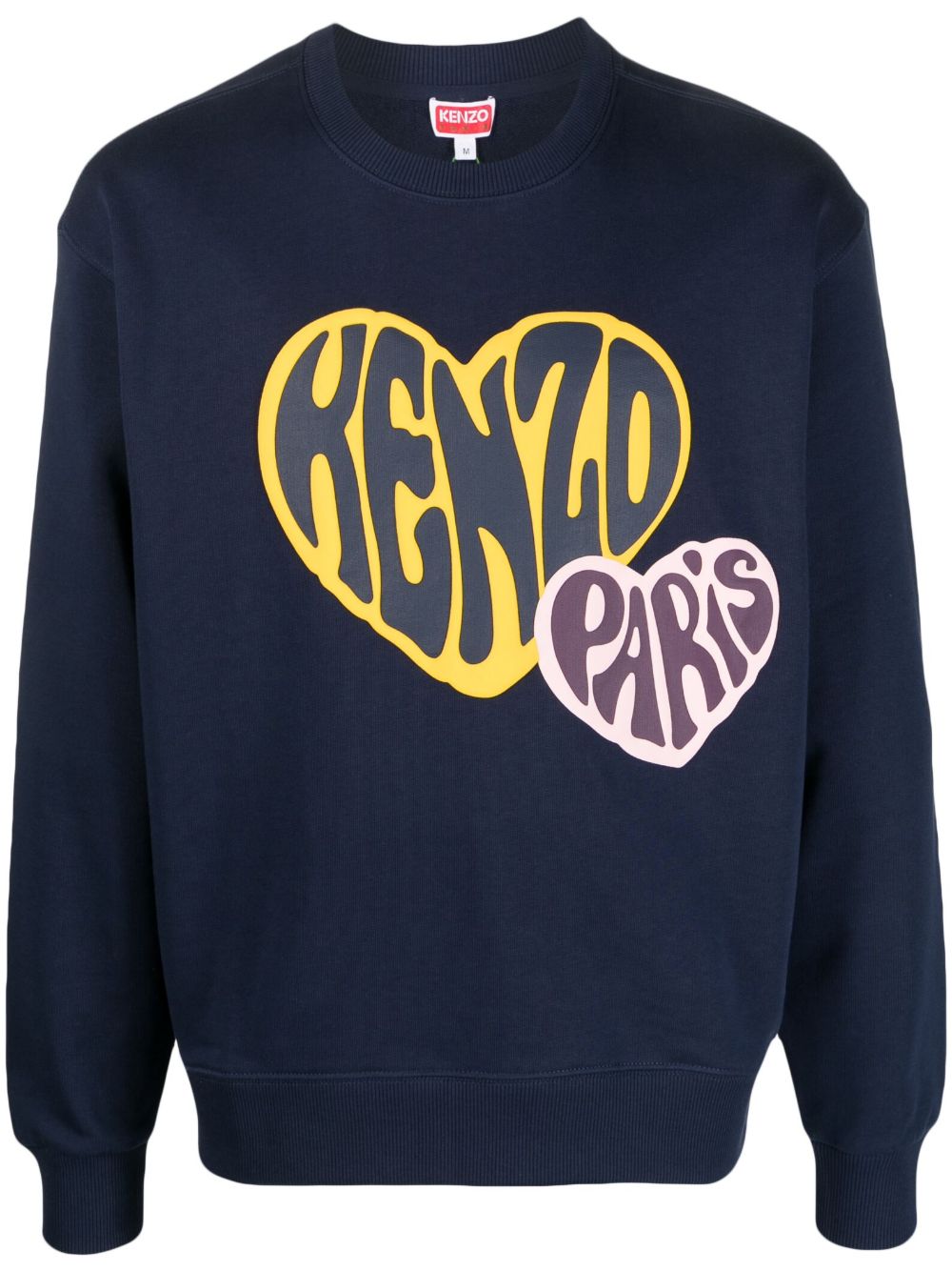 Kenzo logo印花棉卫衣 - 蓝色