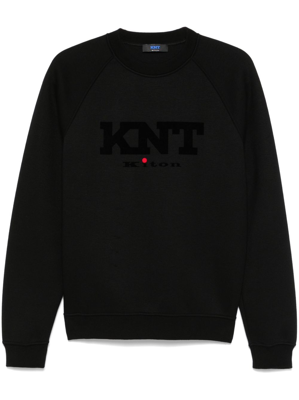 Kiton 植绒logo卫衣 - 黑色