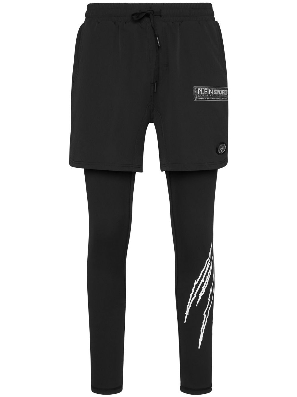 Plein Sport logo印花打底裤 - 黑色