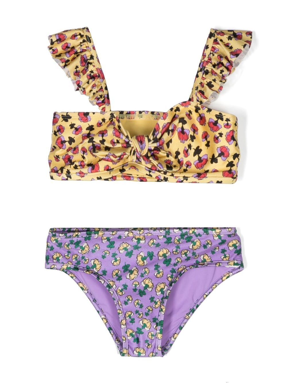 ZIMMERMANN Kids Tiggy Tie 混搭比基尼套装 - 黄色