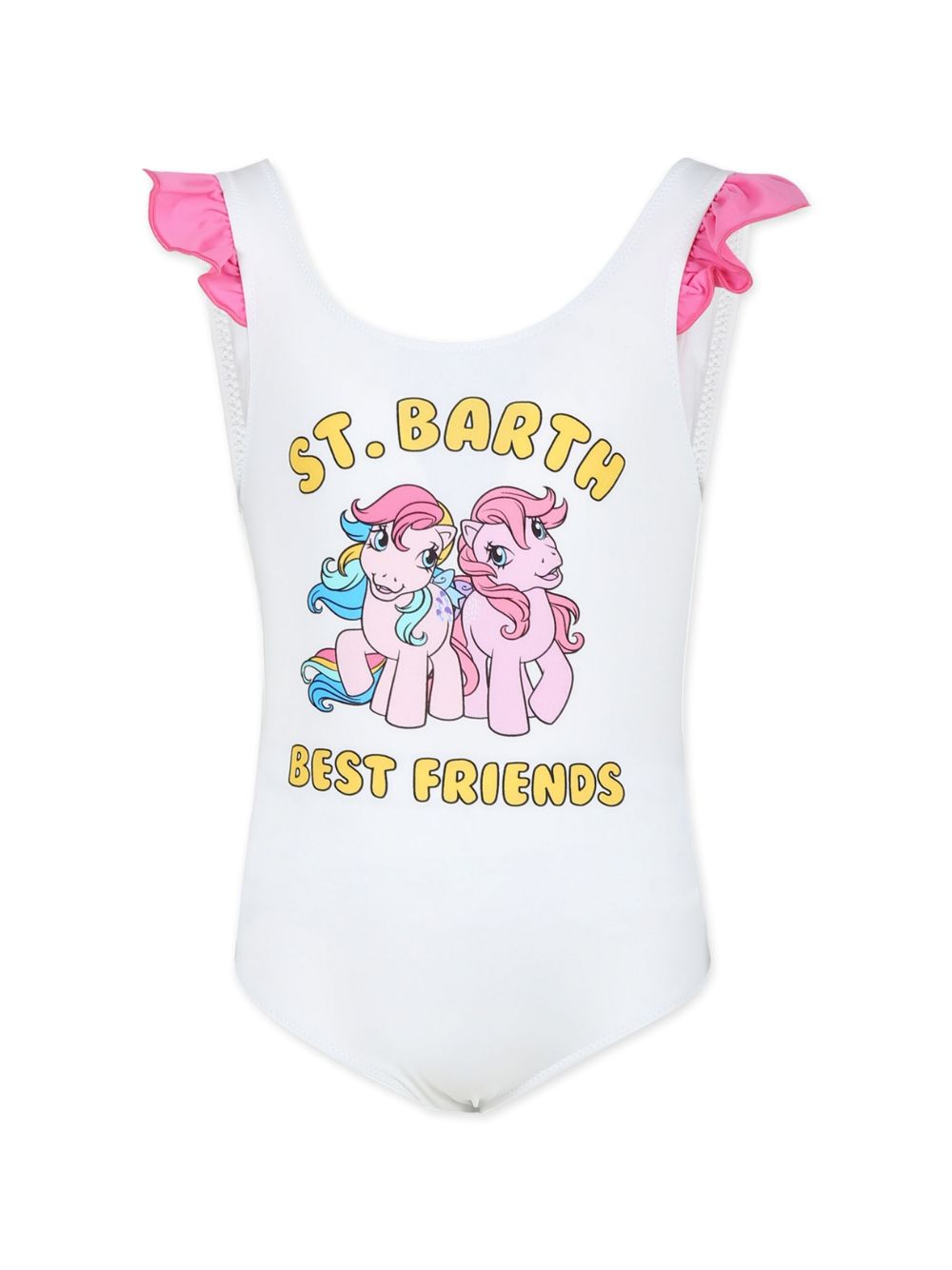 MC2 Saint Barth Kids x My Little Pony logo印花连体泳衣 - 白色
